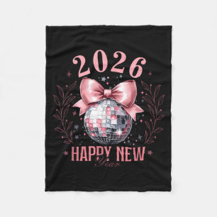 Coquette Happy New Year Party 2026 Family Women Gi Fleece Blanket