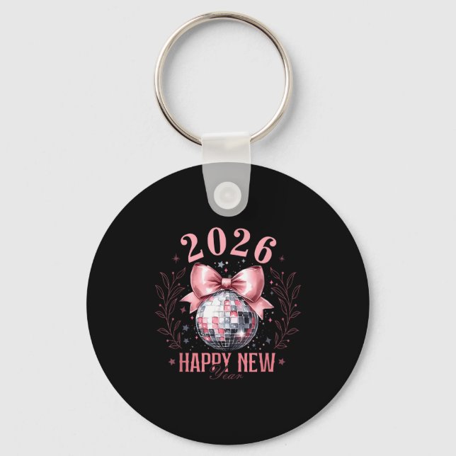 Coquette Happy New Year Party 2026 Family Women Gi Key Ring (Front)