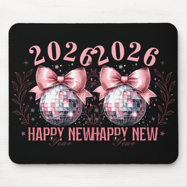 Coquette Happy New Year Party 2026 Family Women Gi Mouse Mat (Front)