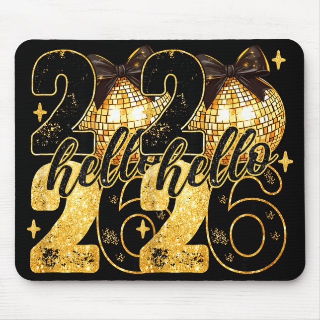 Coquette Happy New Year Party 2026 Family Women Gi Mouse Mat (Front)