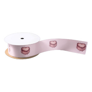 Coquette Heart Birthday Cake Satin Ribbon