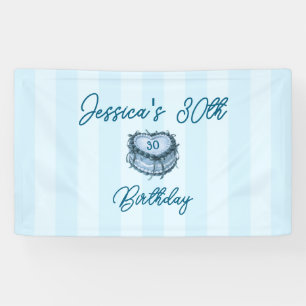 Coquette Heart Cake Banner