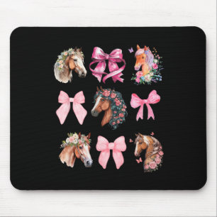 Coquette Horse Riding Wildflowers Equestrian Horse Mouse Mat