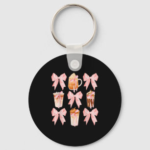 Coquette Iced Coffee Aesthetic Coffee Lover Girls Key Ring