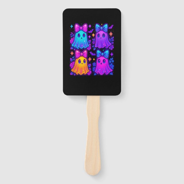 Coquette Iridescent Halloween Hand Fan (Front)