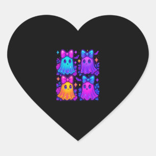 Coquette Iridescent Halloween Heart Sticker