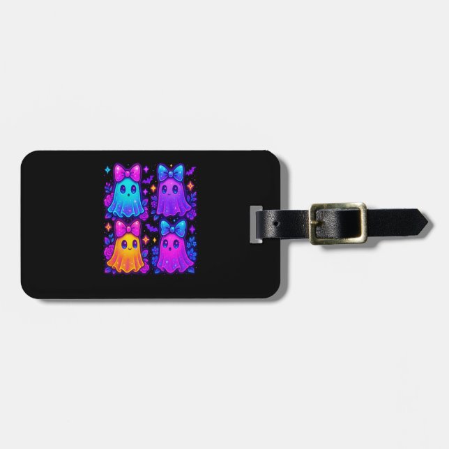 Coquette Iridescent Halloween Luggage Tag (Front Horizontal)
