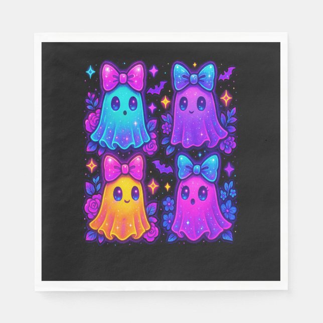 Coquette Iridescent Halloween Napkin (Front)