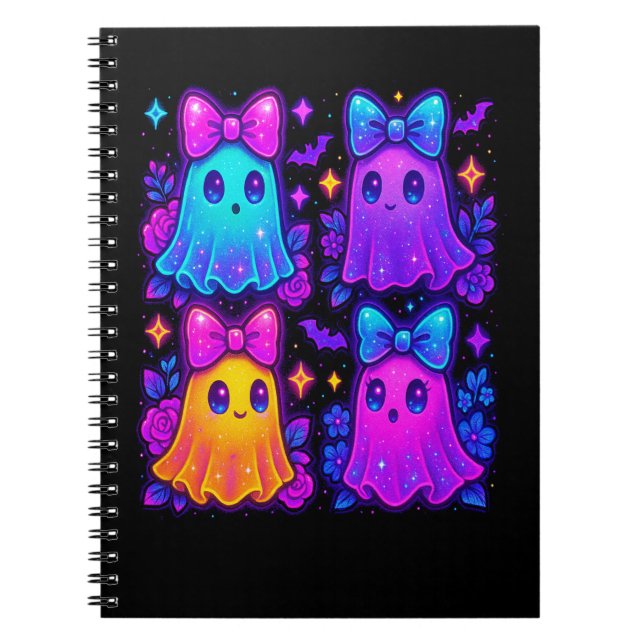 Coquette Iridescent Halloween Notebook (Front)
