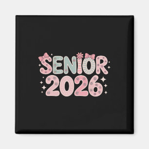 Coquette Lace Floral Pastel Senior 2026 Senior 26  Magnet