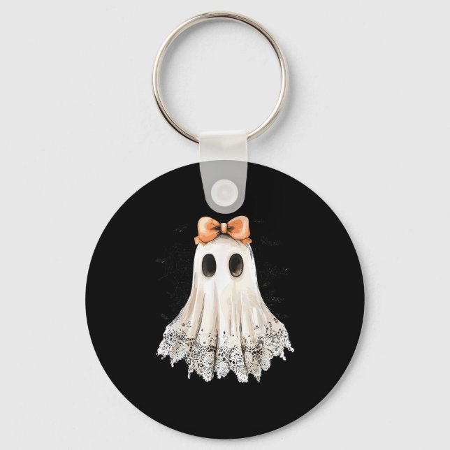 Coquette Lace Ghost Boo In Boojee Halloween Soky S Key Ring (Front)