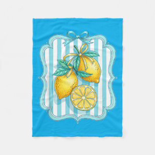 Coquette Lemon Aesthetic Summer Citrus Fruit Cute Fleece Blanket