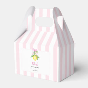Coquette Lemon Pink Baby Shower Favour Box
