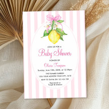 Coquette Lemon Pink Baby Shower