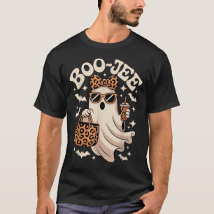 Coquette Leopard Boo-jee Halloween Boujee Ghost  T-Shirt