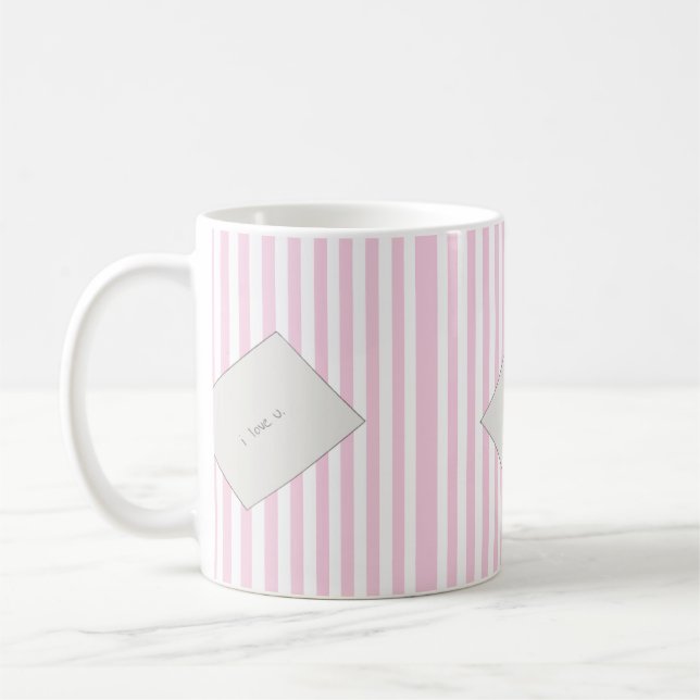 Coquette Love Letter Message Coffee Mug (Left)