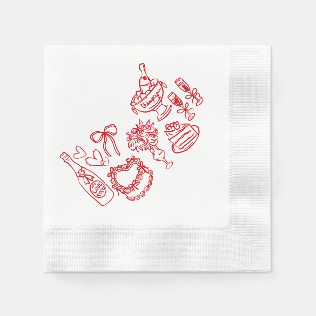 Coquette Love Plate Napkin (Front)