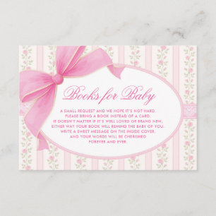 Coquette Love Shack Roses Books for Baby Girl Enclosure Card