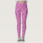 Coquette Magenta Bows Hand Drawn Pattern Leggings<br><div class="desc">Coquette and whimsical leggings featuring hand drawn illustration of magenta bows and hearts.</div>
