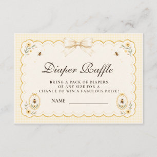 Coquette Mama To Bee Diaper Raffle Enclosure Card