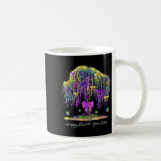 Coquette Mardi Gras 2026 Beads Tree Carnival New O Coffee Mug (Right)