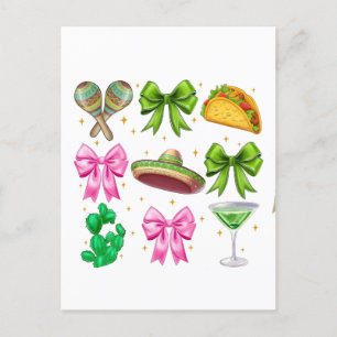Coquette Mardi Gras Bow Fleur De Lis Mask Fat Tues Holiday Postcard