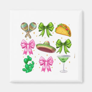 Coquette Mardi Gras Bow Fleur De Lis Mask Fat Tues Magnet