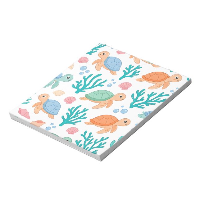 Coquette Marine Life -Sea Turtles Notepad (Rotated)