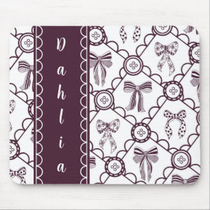 Coquette Maroon Bow Mouse Mat