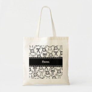 Coquette Maroon Bow Tote Bag