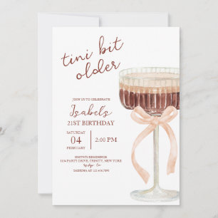 Coquette Martini Birthday Invitation