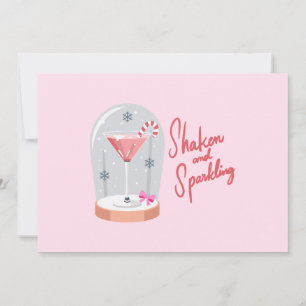 Coquette Martini Snow Globe Holiday Card
