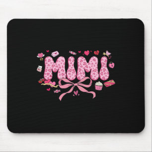 Coquette Mimi Valentine Heart Pink Bow Valentines  Mouse Mat