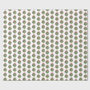 Coquette Mistletoe Watercolor Wrapping Paper