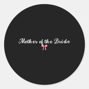 Coquette Mother Of The Bride Coquette Bows Bridal Classic Round Sticker