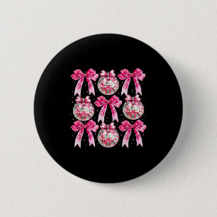 Coquette New Year 2026, Retro New Years, Disco Bal 6 Cm Round Badge