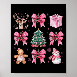 Coquette Nk Christmas Tree Santa Gingerbread Xmas Poster