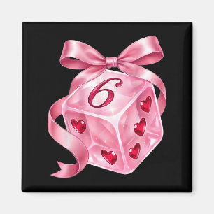 Coquette Nk Dice Bow Hearts 6 7 Preppy Valentine Y Magnet