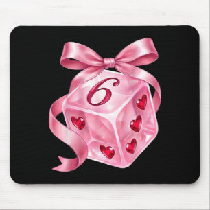 Coquette Nk Dice Bow Hearts 6 7 Preppy Valentine Y Mouse Mat