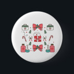 Coquette Nurse Bow Custom Nurse  Xmas Christmas  6 Cm Round Badge<br><div class="desc">coquette nurse Christmas,  nurse with bow,  Santa nurse,  xmas 2025 healthcare,  holiday medical fashion,  festive nurse,  cute Christmas nurse,  nursing Christmas coquette,  bow and scrub,  holiday nurse style</div>
