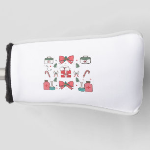 Coquette Nurse Bow Custom Nurse  Xmas Christmas  Golf Head Cover