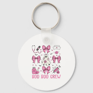 Coquette Nurse Bow Halloween Nurse Supplies Ghost Key Ring