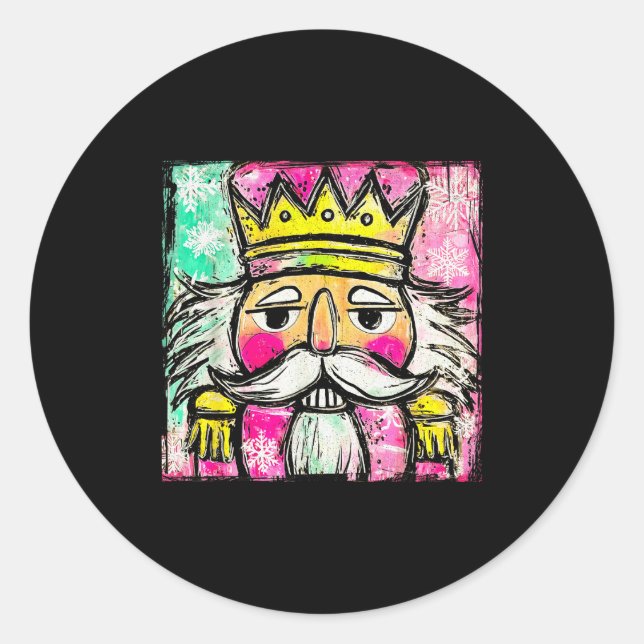 Coquette Nutcracker For Women Girls Kids Dancers C Classic Round Sticker (Front)