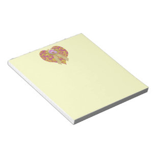 Coquette Orchid Heart Notepad