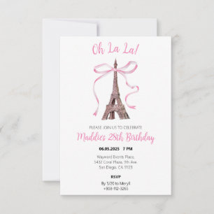 Coquette Paris Birthday Invites