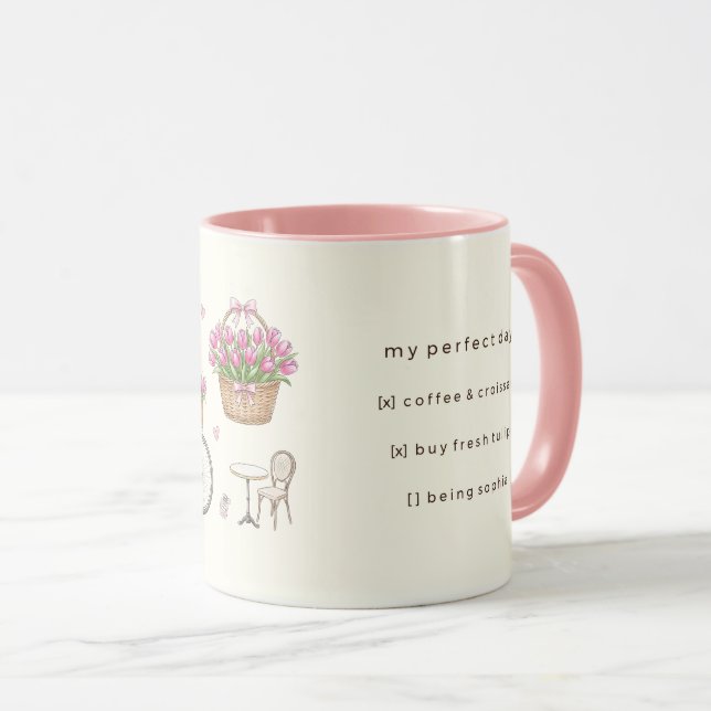 Coquette Paris Daily Checklist Custom Name Mug (Front Right)