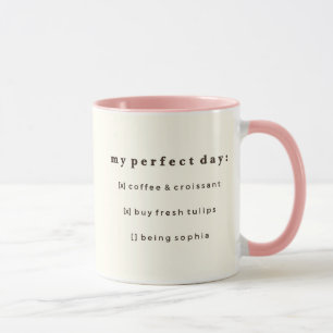 Coquette Paris Daily Checklist Custom Name Mug