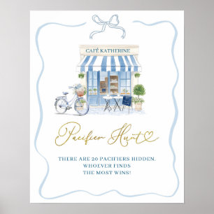 Coquette Parisian cafe Di Pacifier Hunt Poster