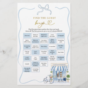 Coquette Parisian Cafe Find The Guest Bingo Games