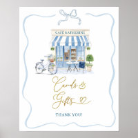 Coquette Parisian cafe French Card and Gift Poster